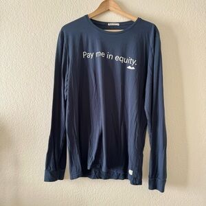 Marine Layer Blue Pullover Long Sleeve Crew Neck Top tee